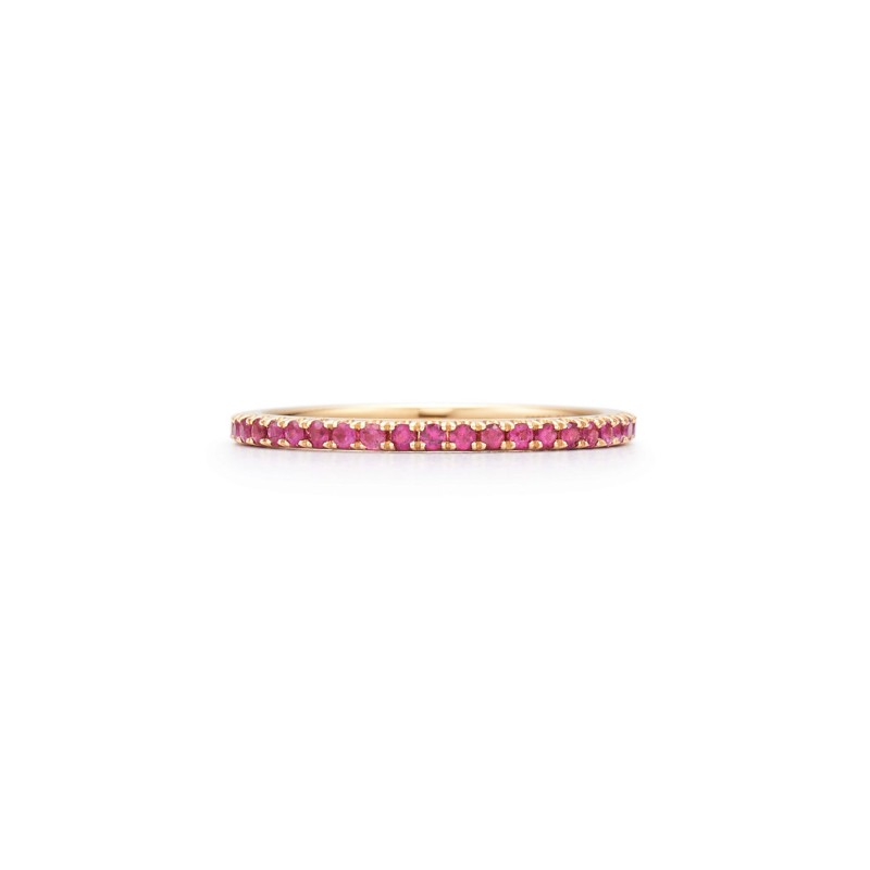 Kwiat 18K Yellow Gold Ruby Slim Stackable Eternity Band