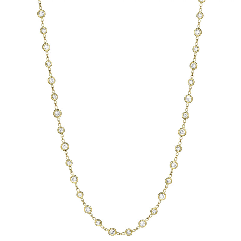 18K Yellow Gold Diamond Necklace