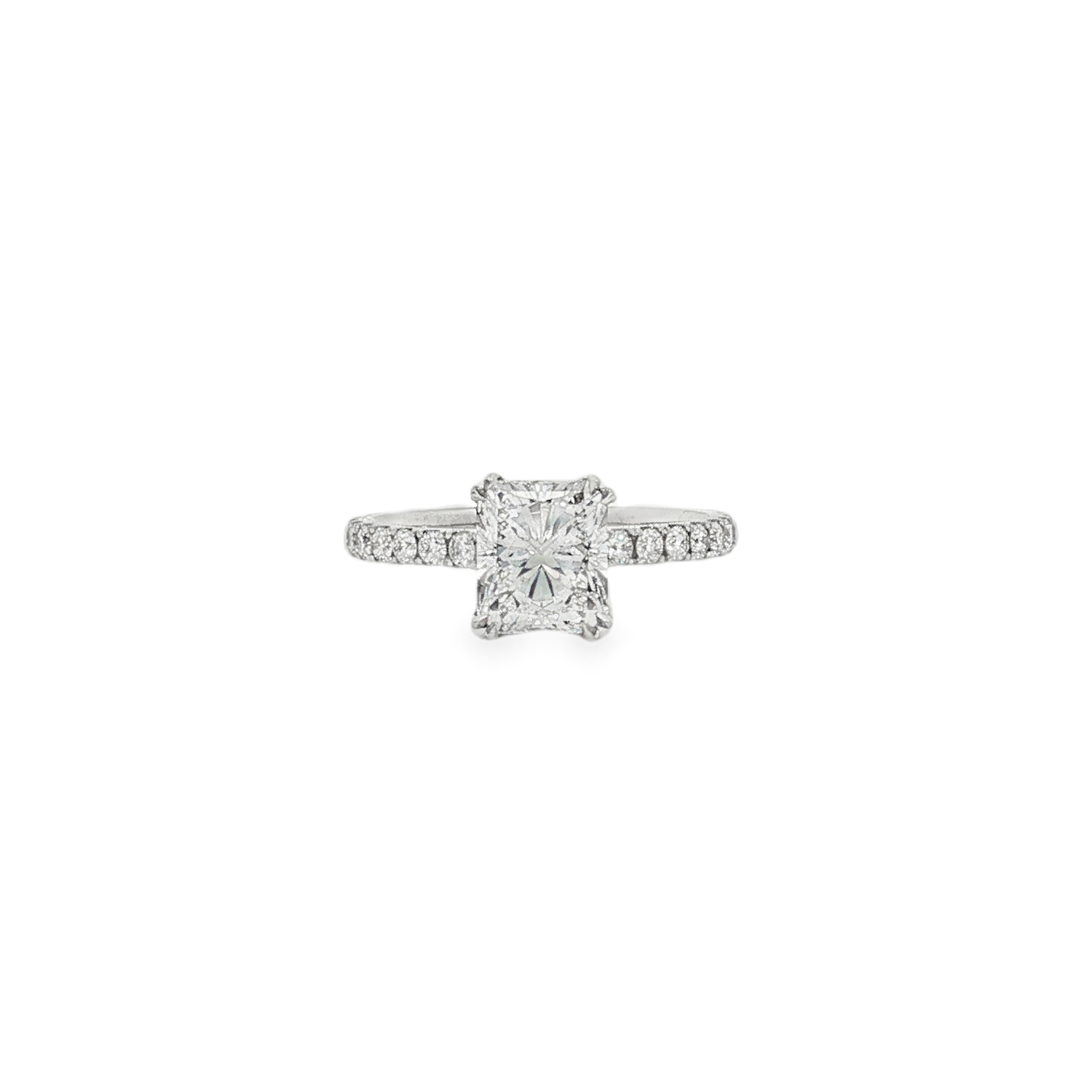 18K White Gold Diamond Semi Mount Ring - 1012