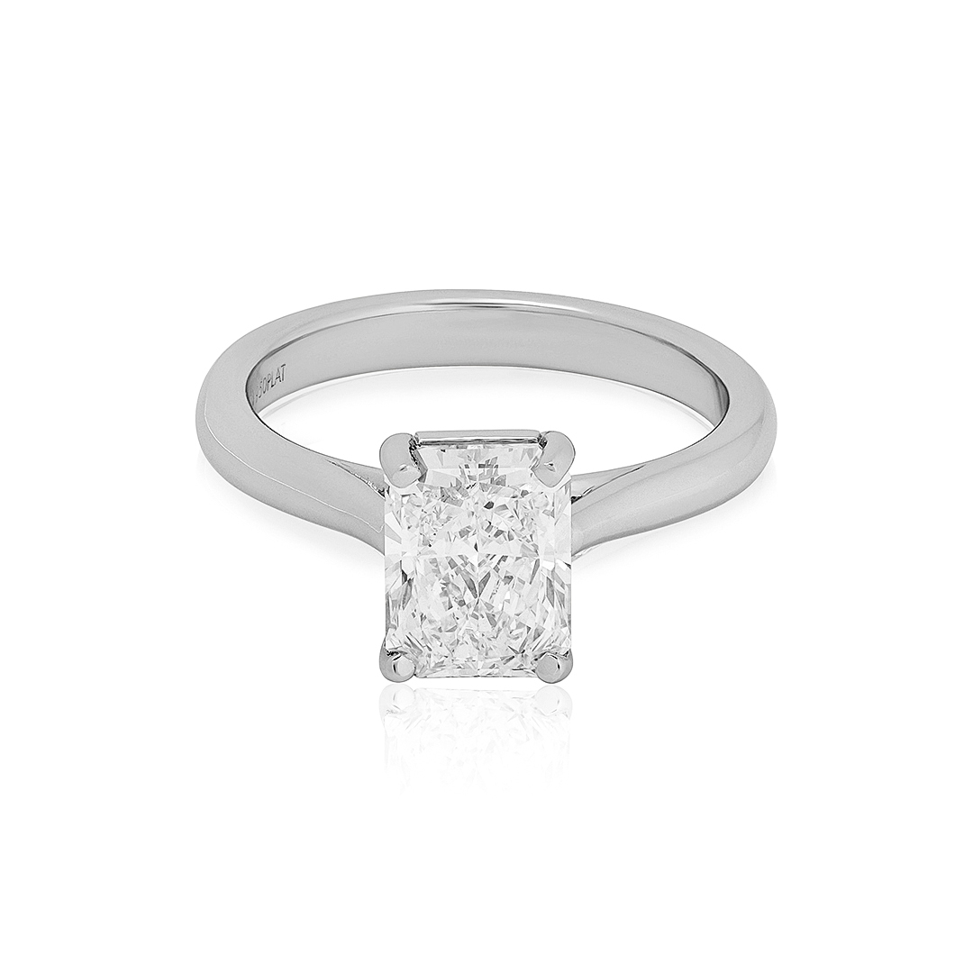Precision Set Platinum New Aire Solitaire Mounting - 1023