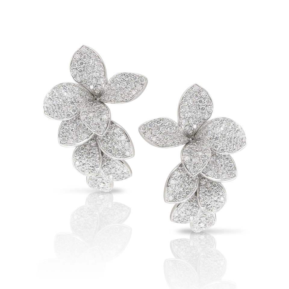 Pasquale Bruni 18K White Gold Petit Garden Diamond Earrings