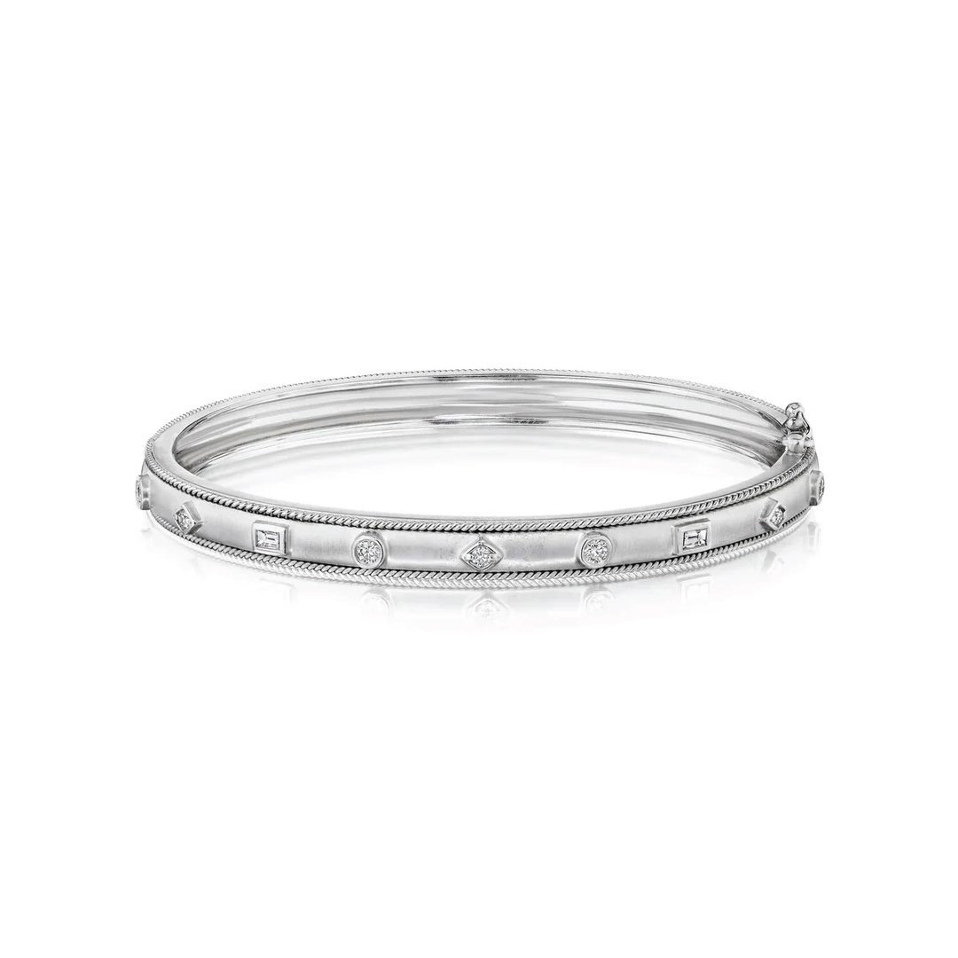 Penny Preville 18K White Gold Diamond Bangle