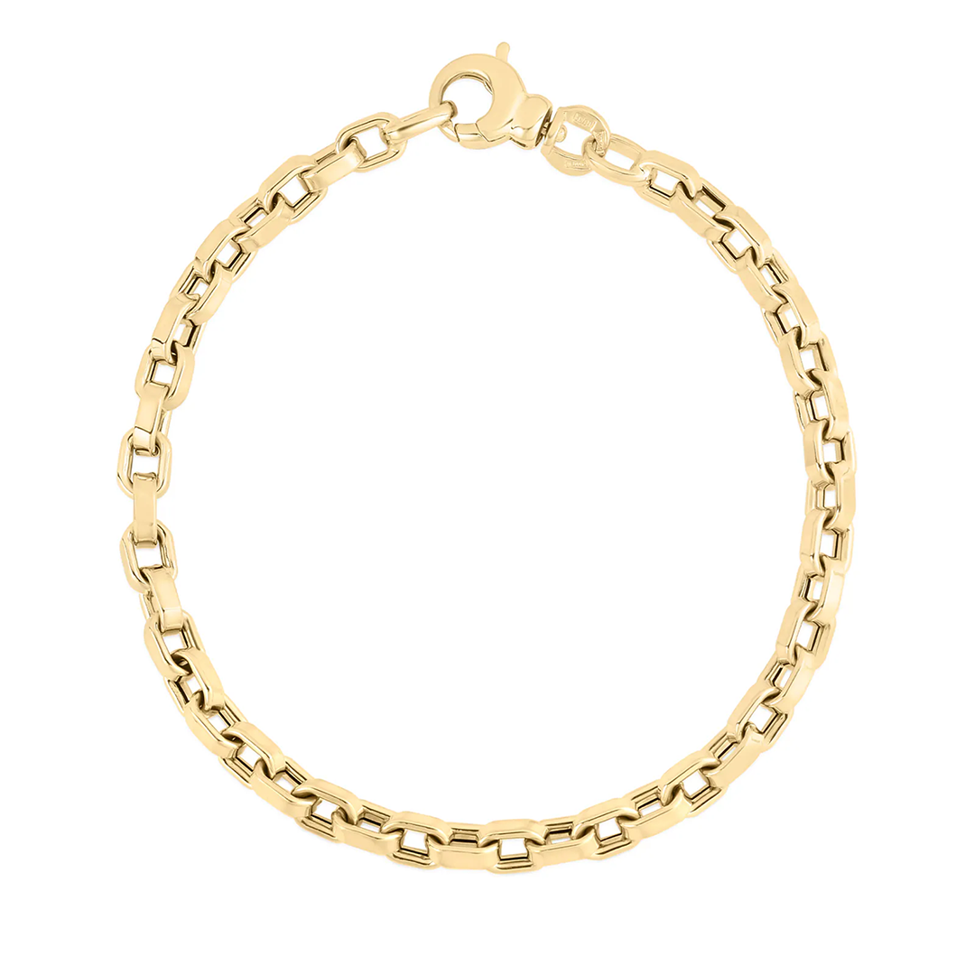 Roberto Coin 18K Yellow Gold Link Chain Bracelet itemprop=