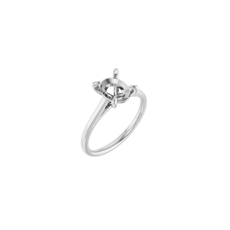 Platinum Oval Solitaire Mounting