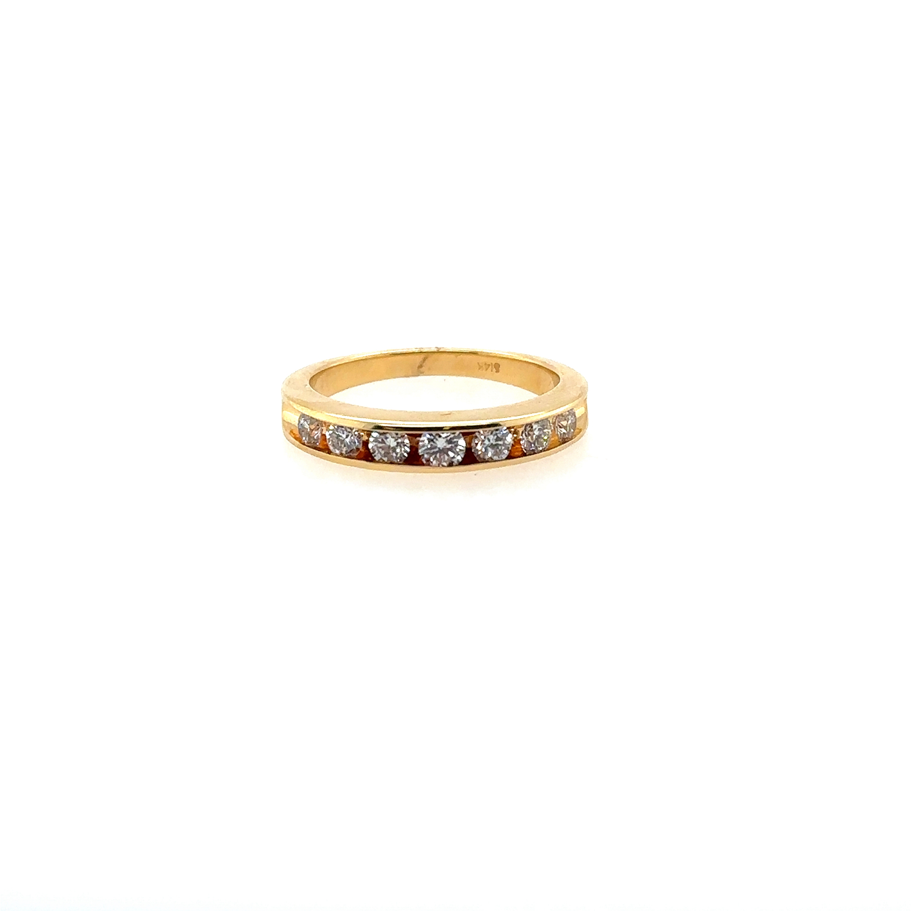 14K Yellow Gold and Diamond Channel Set Anniversary Band