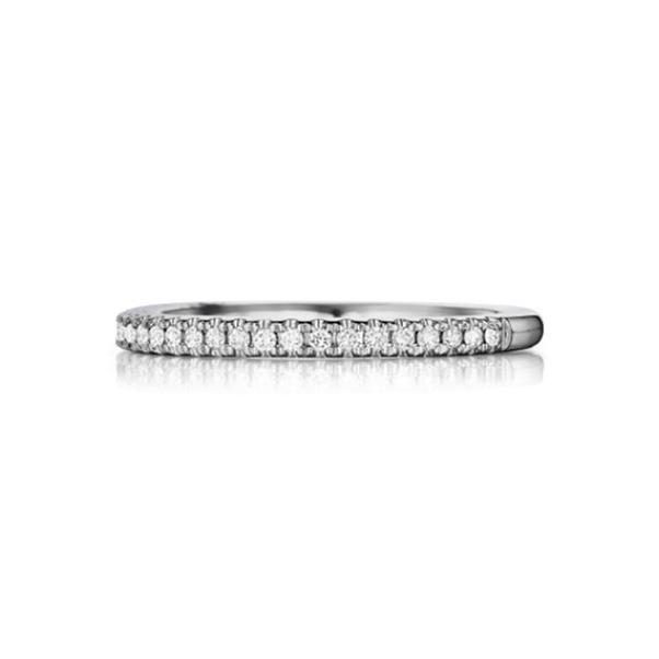 Henri Daussi 18K White Gold Diamond Anniversary Band - 6546