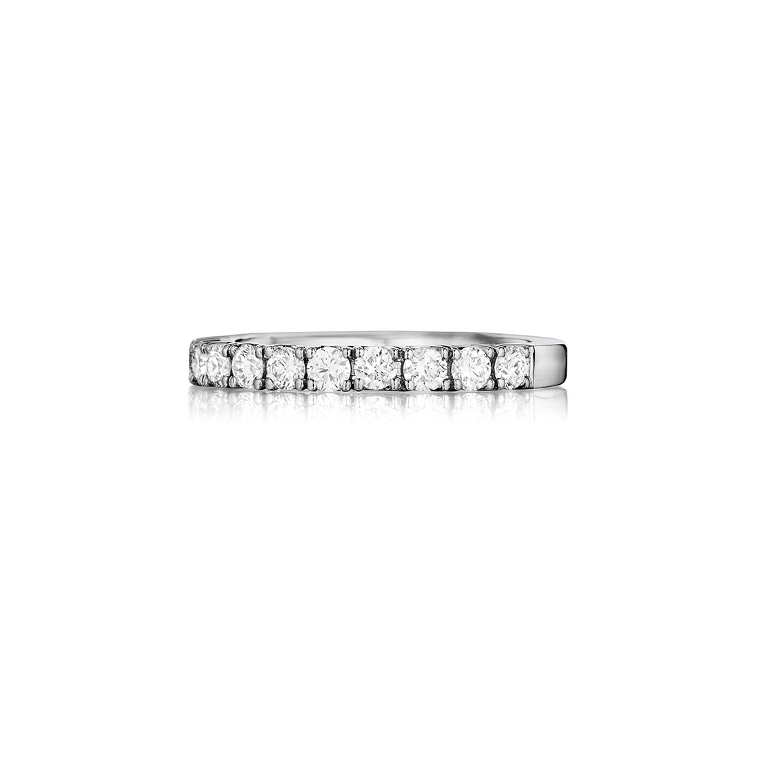 Henri Daussi White Gold Diamond Band