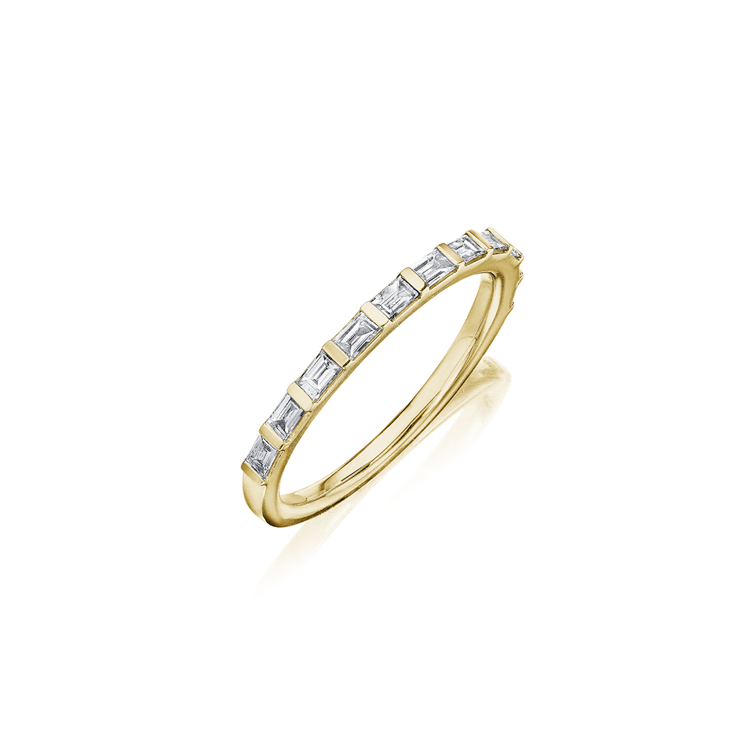 Henri Daussi 14K Yellow Gold Diamond Band - 1059