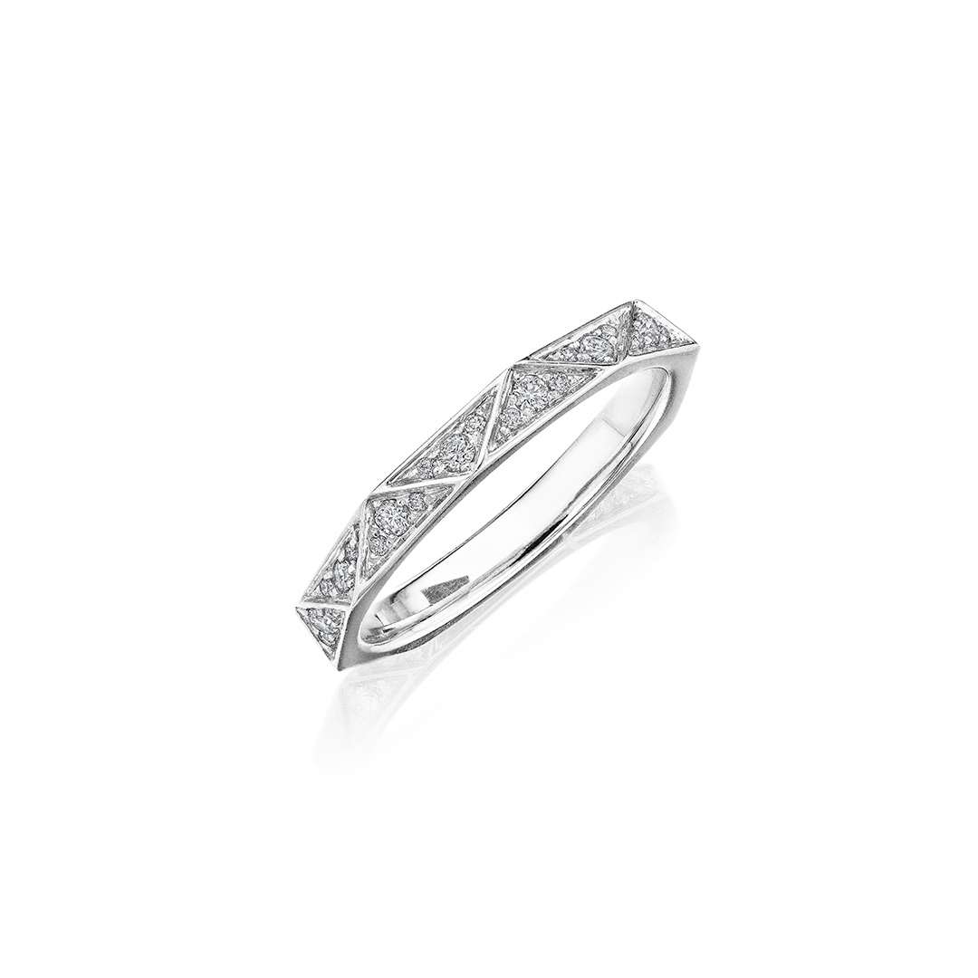 Henri Daussi 14K White Gold Diamond Eternity Band - 1062