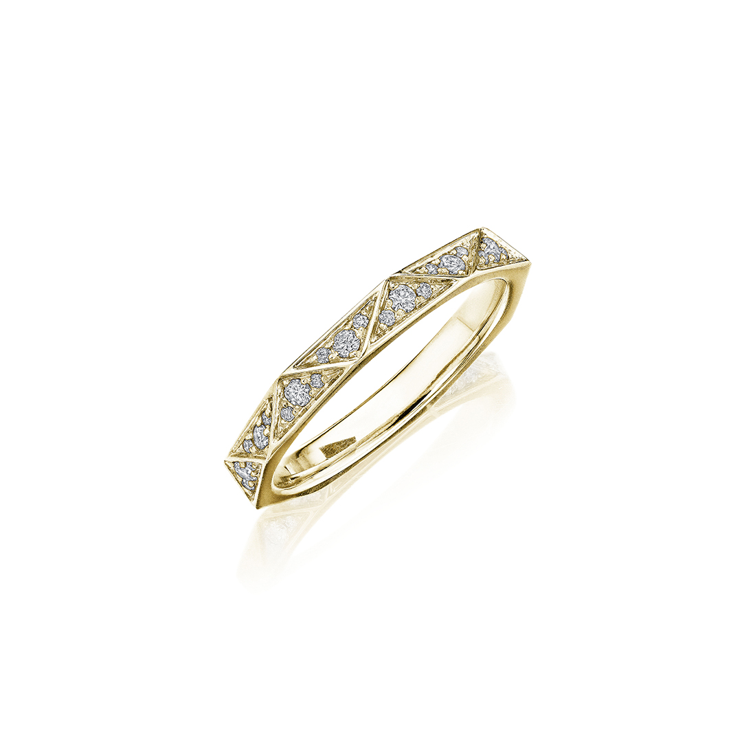 Henri Daussi 14K Yellow Gold Diamond Eternity Band - 1066