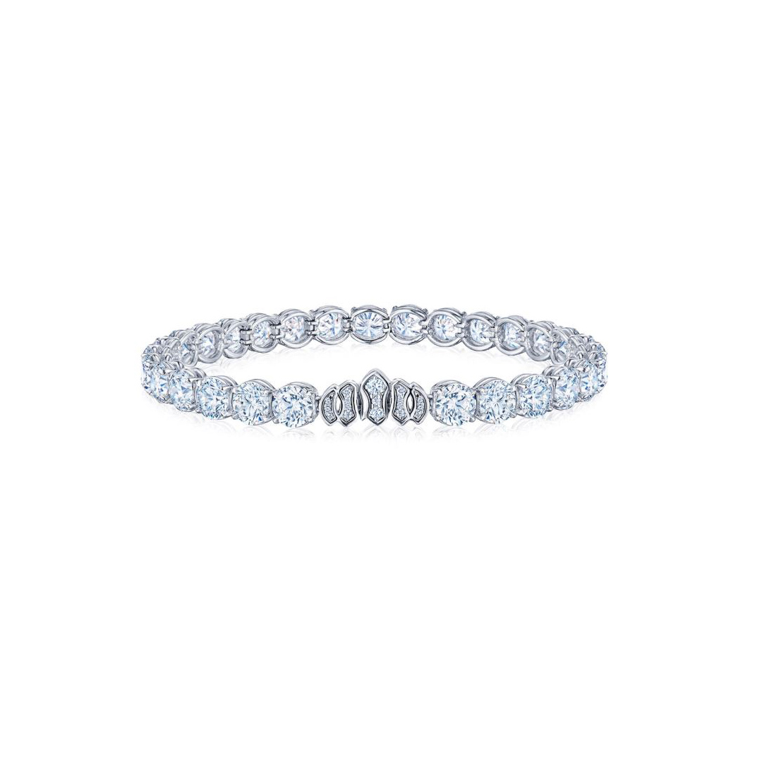 Kwiat Platinum Riviera Tiara Diamond Line Tennis Bracelet