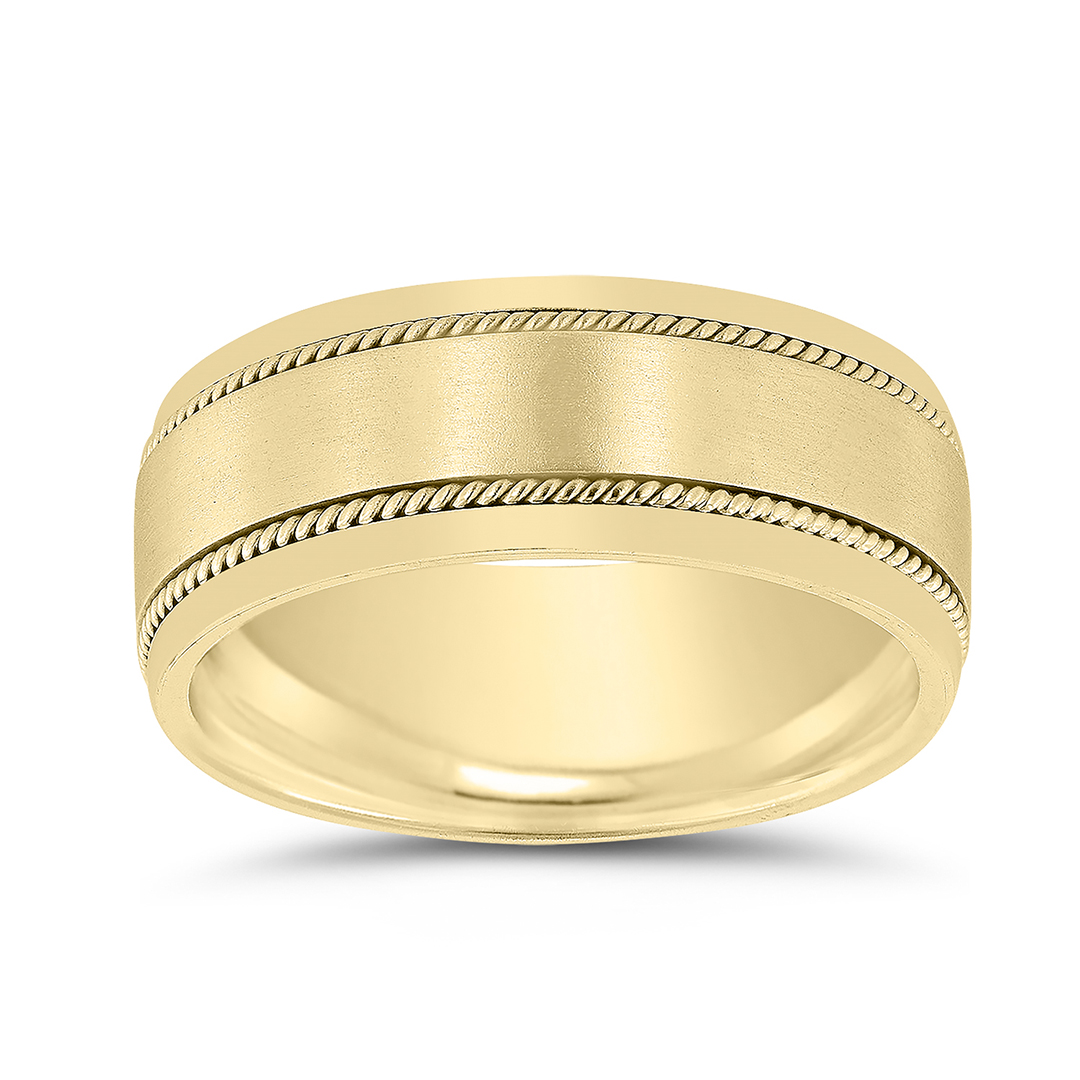 18K Yellow Gold Wedding Band - 1094