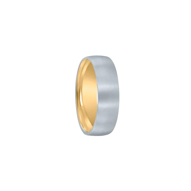 Platinum and 18K Yellow Gold Band