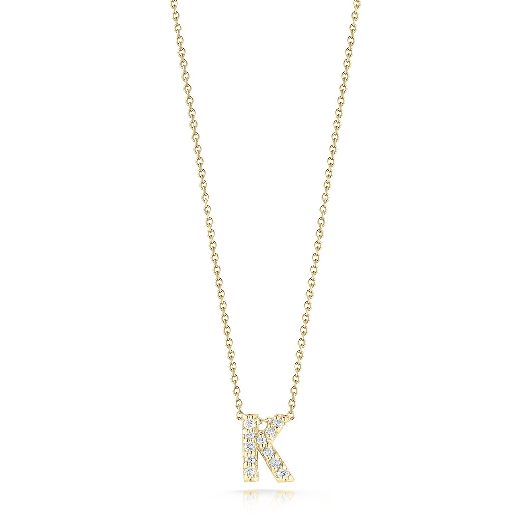 Roberto Coin 18K Yellow Gold Tiny Treasures Diamond Love Letter 