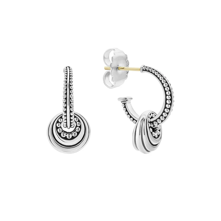 LAGOS Sterling Silver Signature Caviar Collection Hoop Earrings