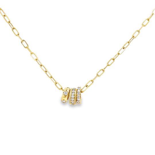 Penny Preville 18K Yellow Gold Links Diamond Charm Necklace - 5425