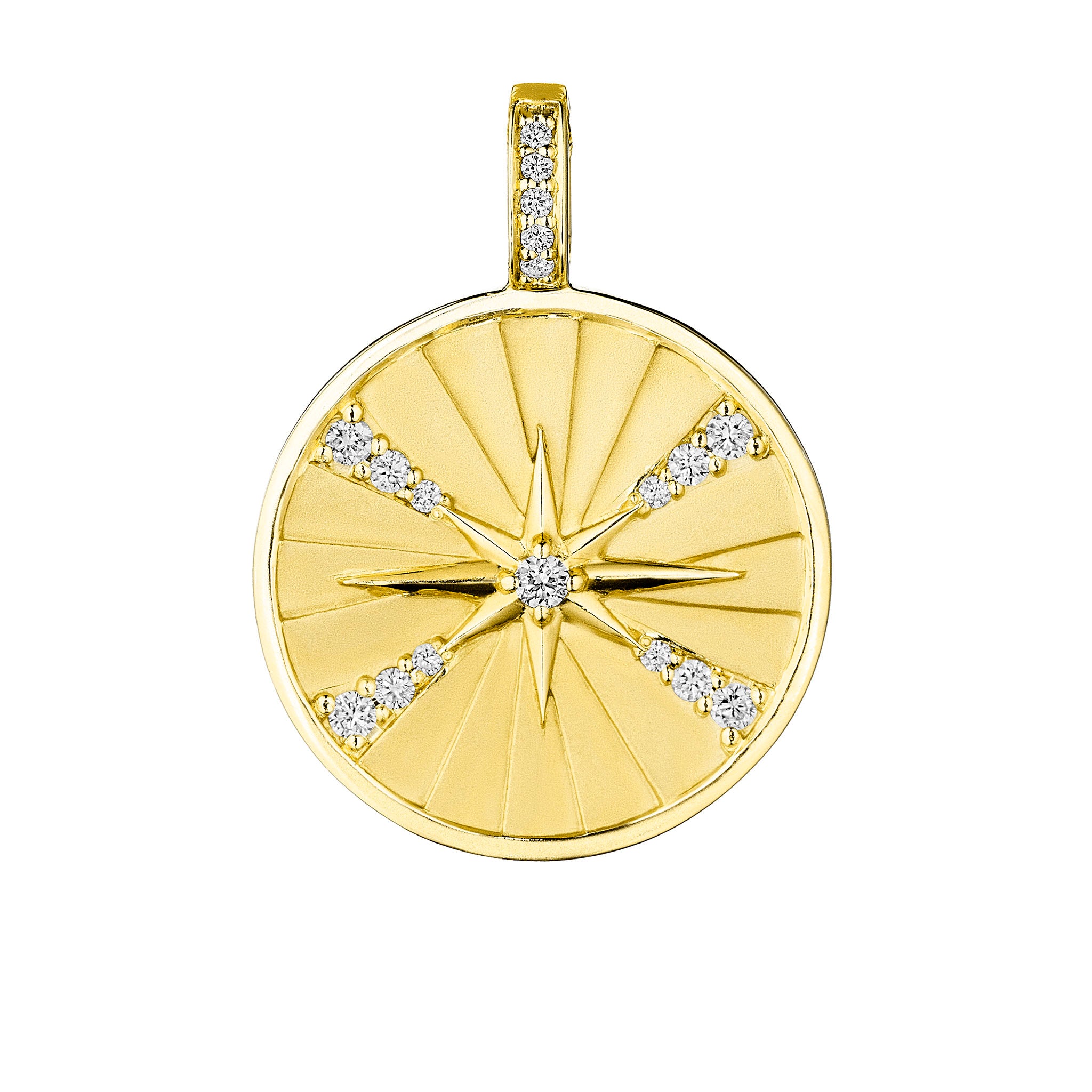 Penny Preville 18K Yellow Gold Starburst Star Medallion