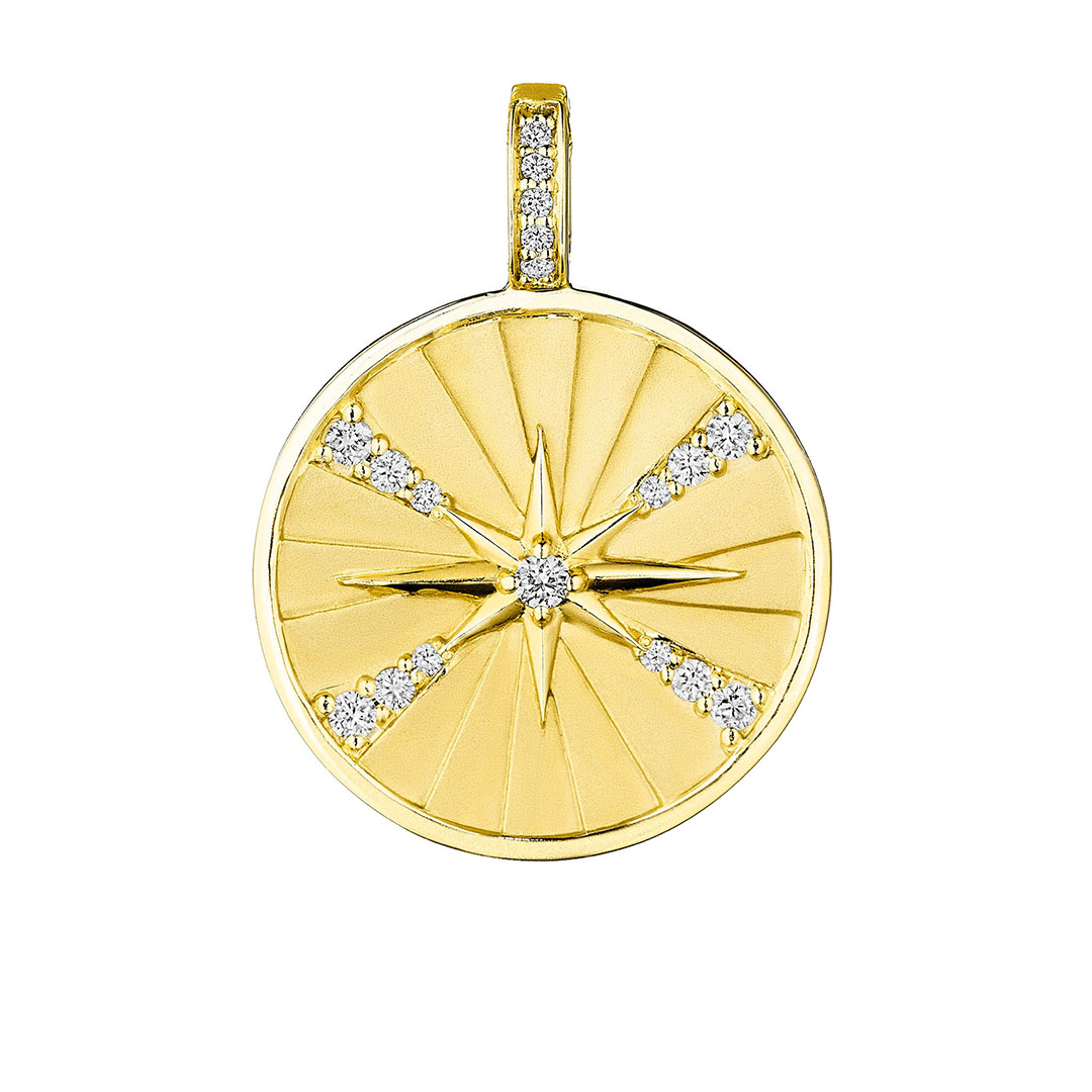 Penny Preville 18K Yellow Gold Starburst Star Medallion