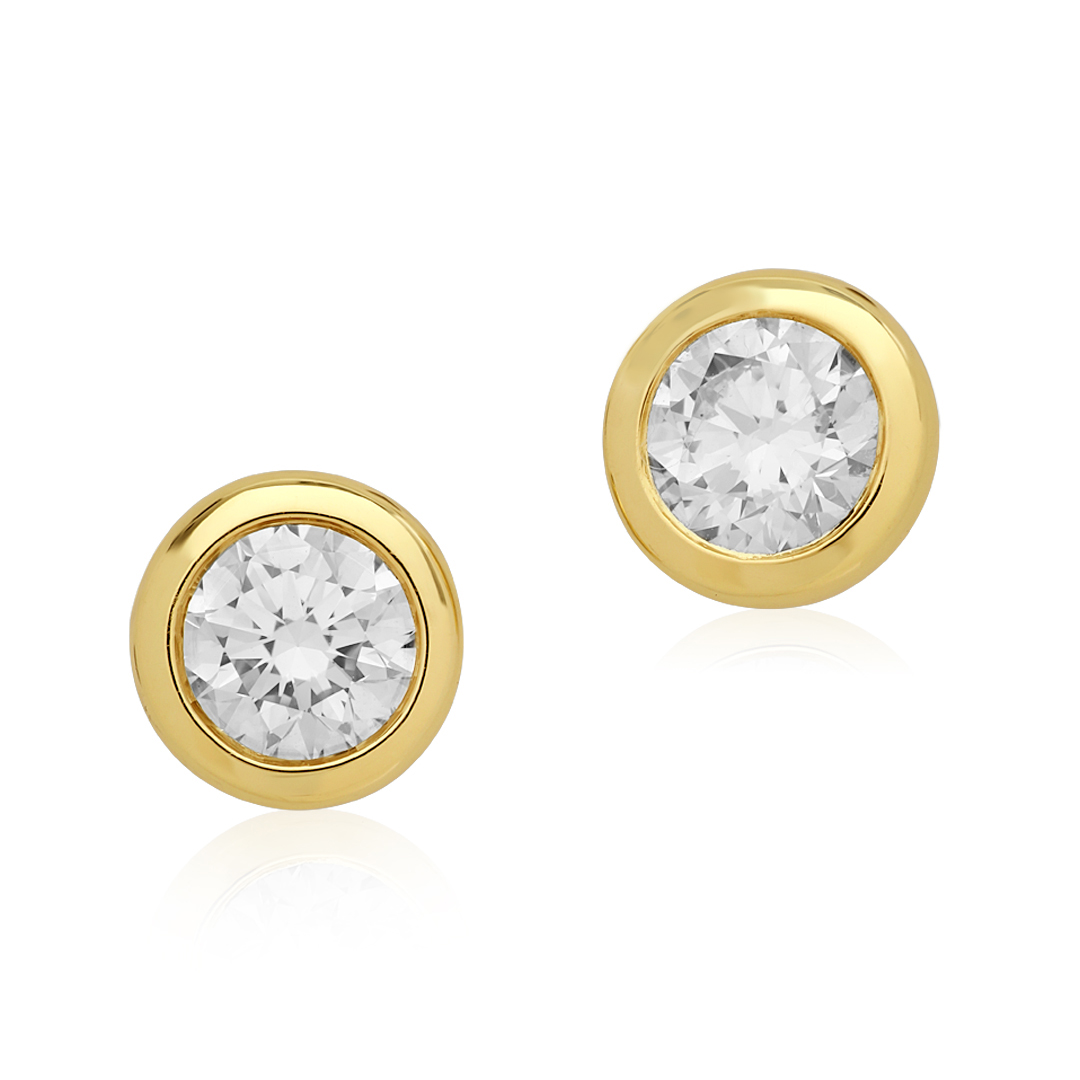 Roberto Coin 18K Yellow Gold Diamond Stud Earrings