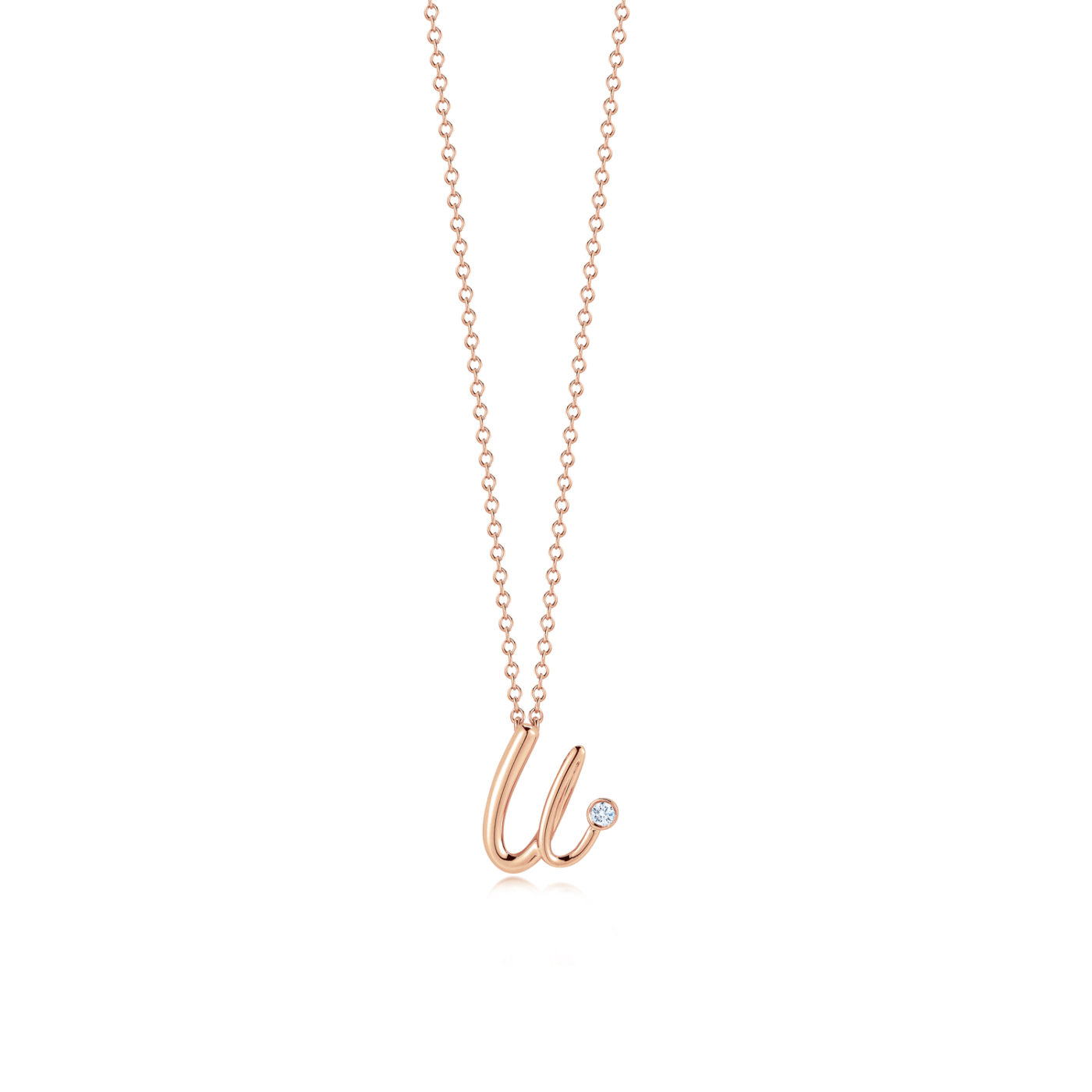 Kwiat 18K Rose Gold Initial v Necklace