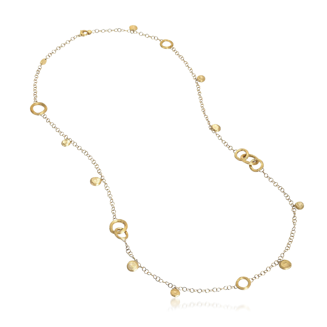 18K Yellow Gold Jaipur Link Collection Charm Long Necklace