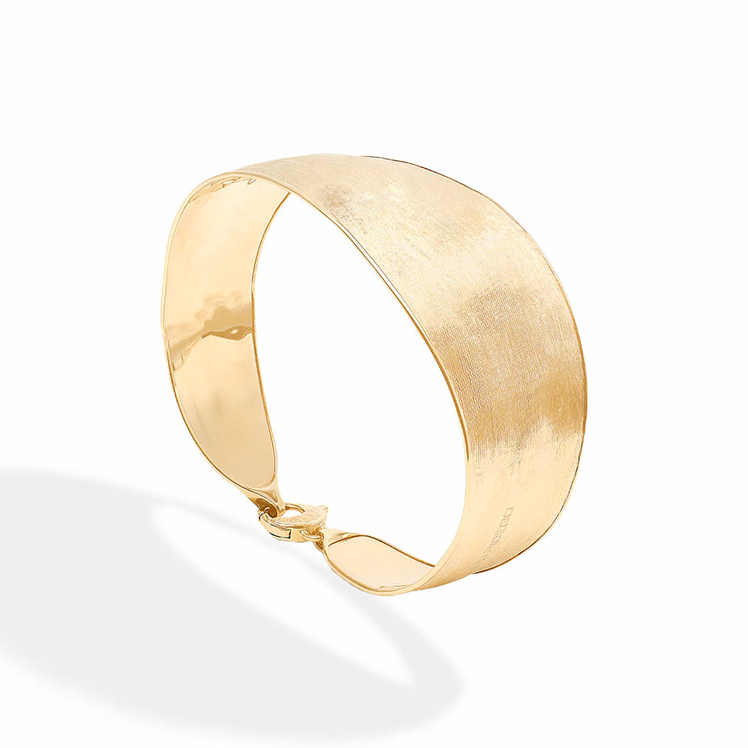 Marco Bicego 18K Yellow Gold Lunaria Wide Cuff Bracelet