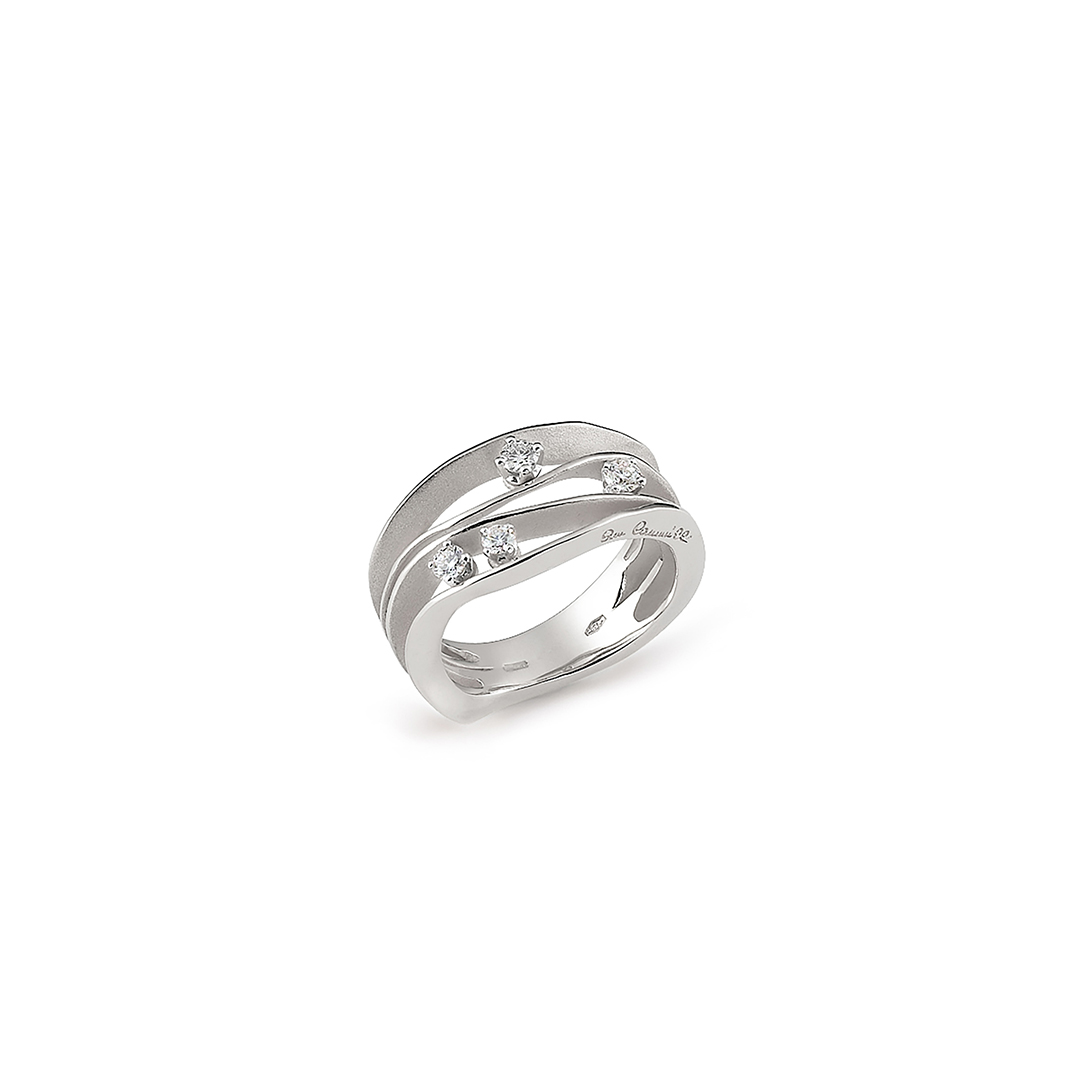 18K White Gold Essential Dune Diamond Ring