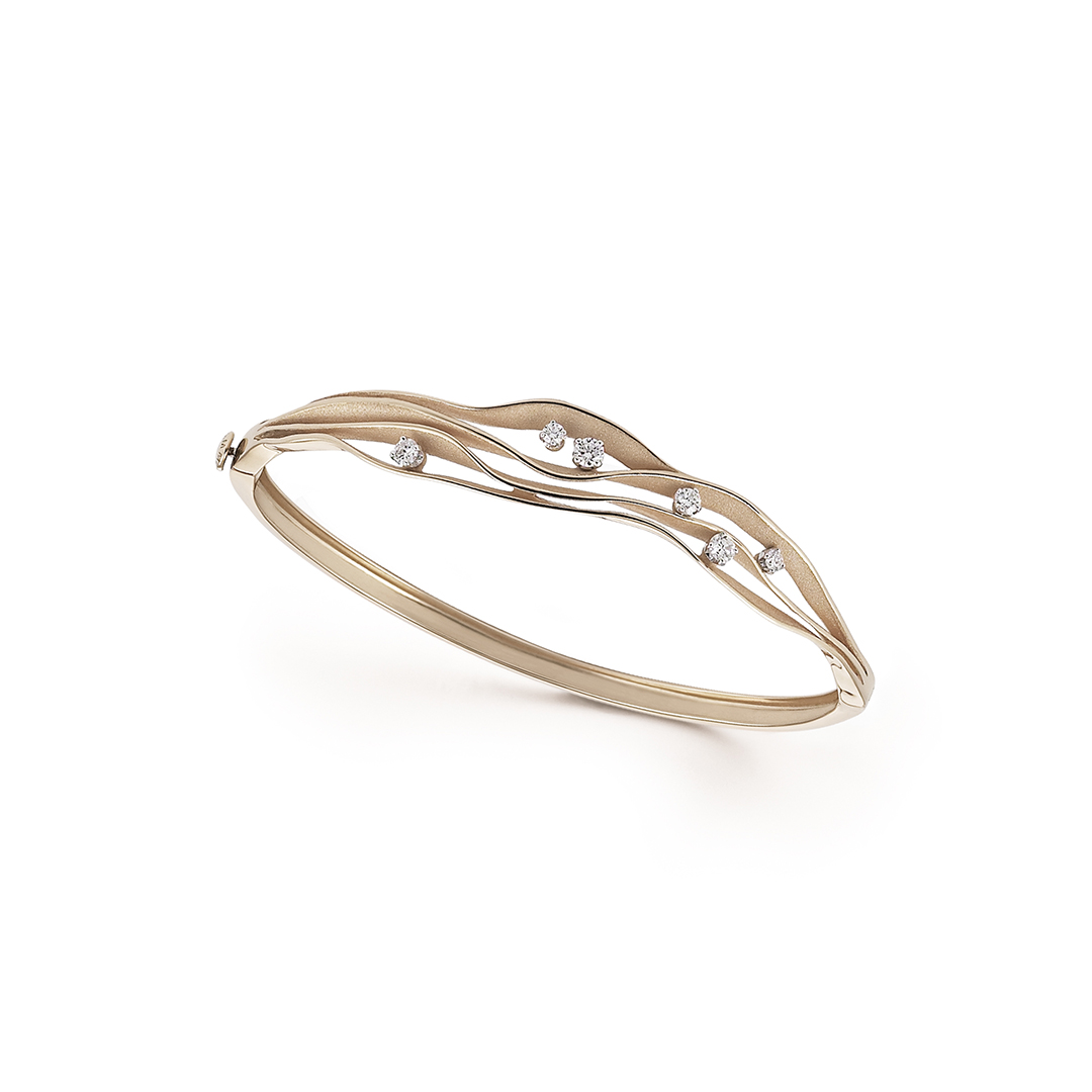 Anna Maria Cammilli 18K Natural Beige Gold Dune Diamond Bracelet - GBR2536N
