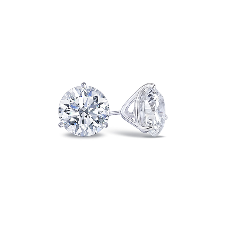 Platinum Diamond Stud Earrings itemprop=