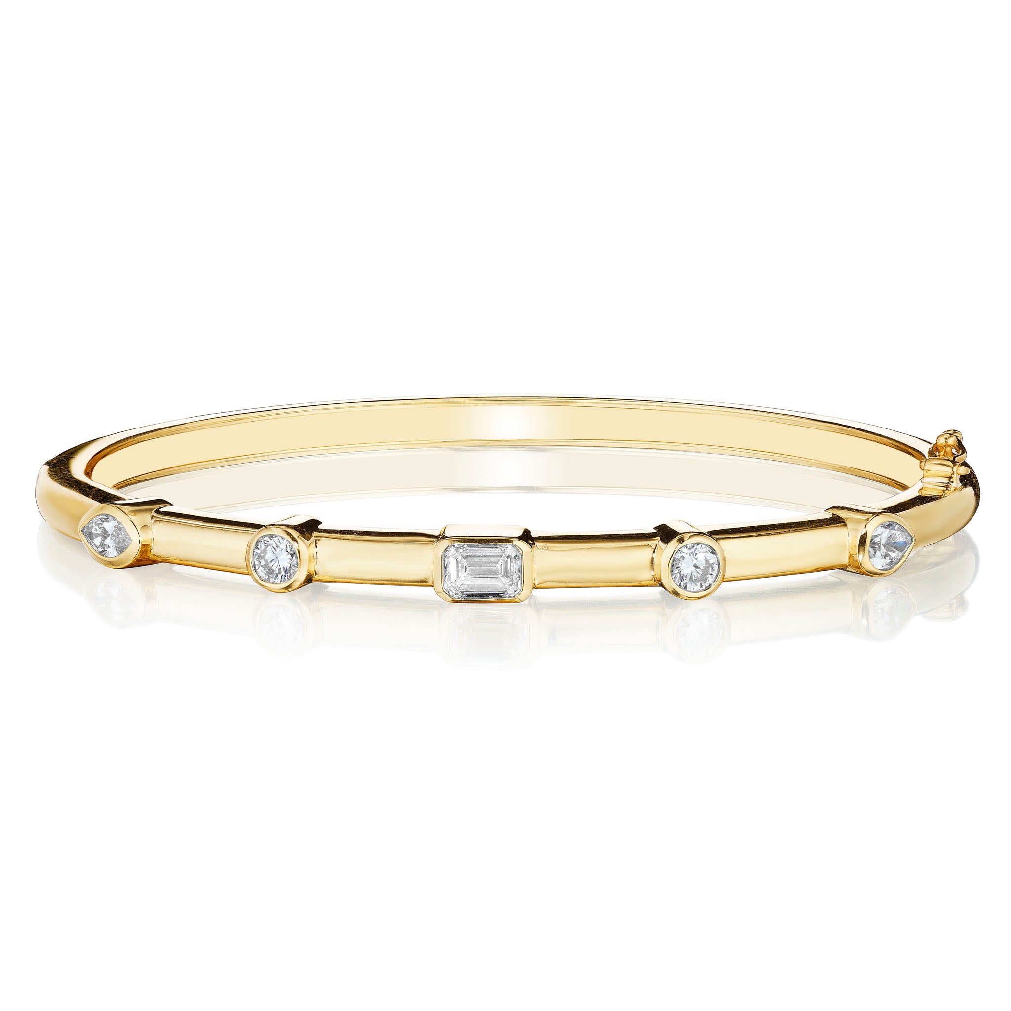 Penny Preville 18K Yellow Gold Diamond Bangle