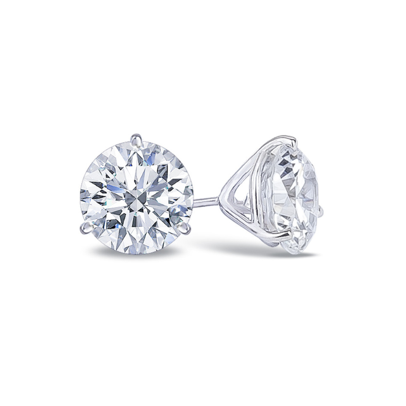 Platinum Diamond Stud Earrings itemprop=