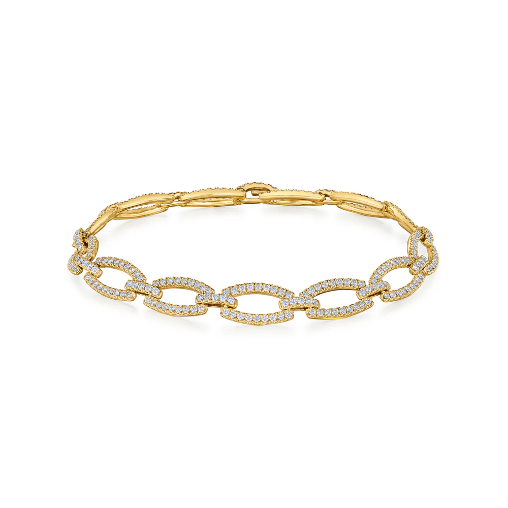 Kwiat 18K Yellow Gold Madison Avenue Diamond Oval Link Bracelet