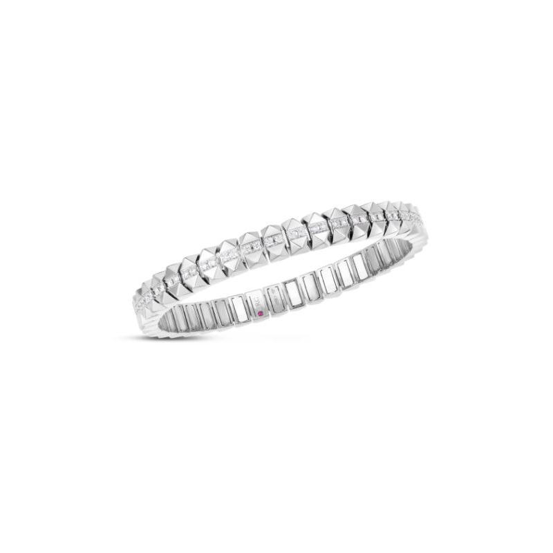 Roberto Coin 18K White Gold Obelisco Diamond Stretch Bracelet