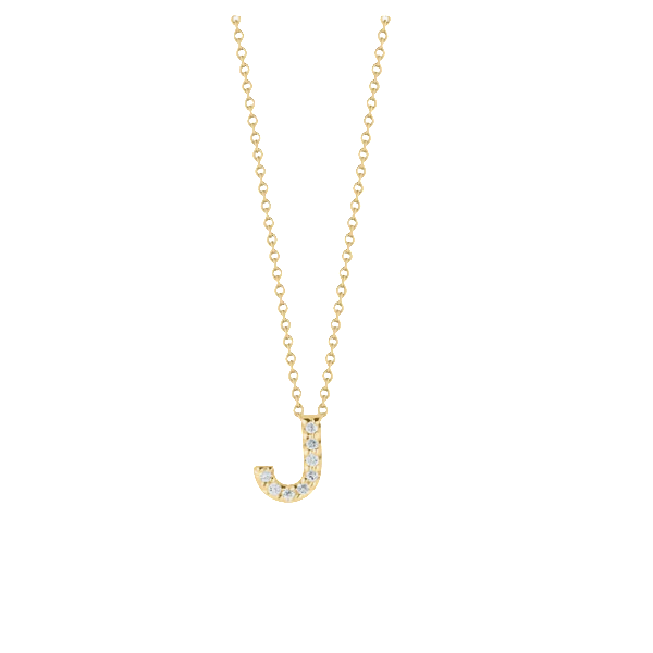 Roberto Coin 18K Yellow Gold Tiny Treasures Diamond Initial Necklace