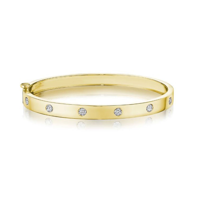 Penny Preville 18K Yellow Gold Diamond Bangle Bracelet
