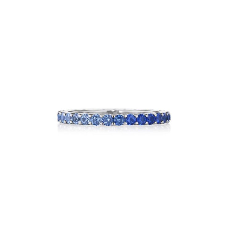 Penny Preville 18K White Gold Sapphire Eternity Band