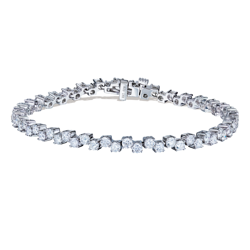 18K White Gold and Diamond Tennis Bracelet