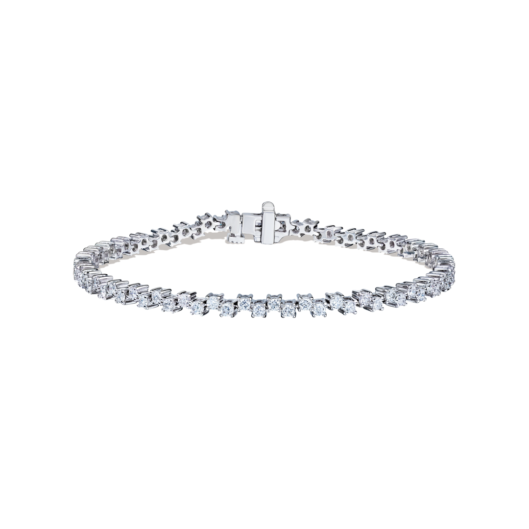 18K White Gold and Diamond Tennis Bracelet