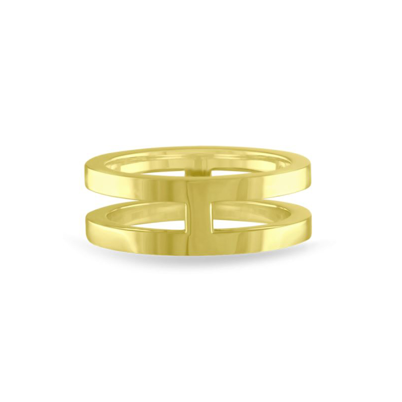 Brady Legler 18K Yellow Gold Double Subway Ring - BLR-01218Y