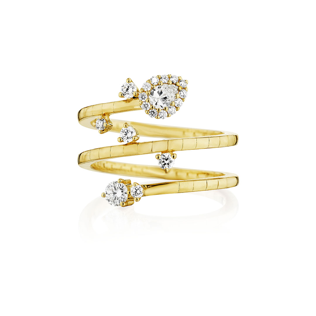 Penny Preville 18K Yellow Gold Diamond Wrap Ring