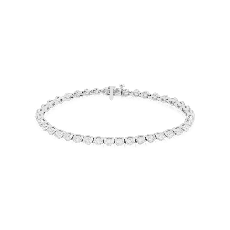 18K White Gold Diamond Tennis Bracelet