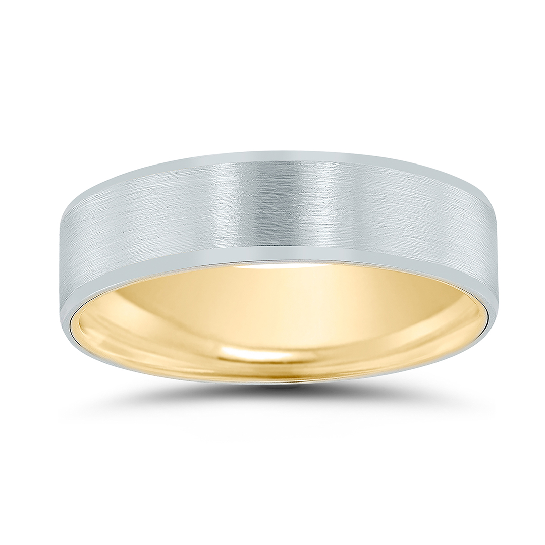 18K Yellow Gold and Platinum Band