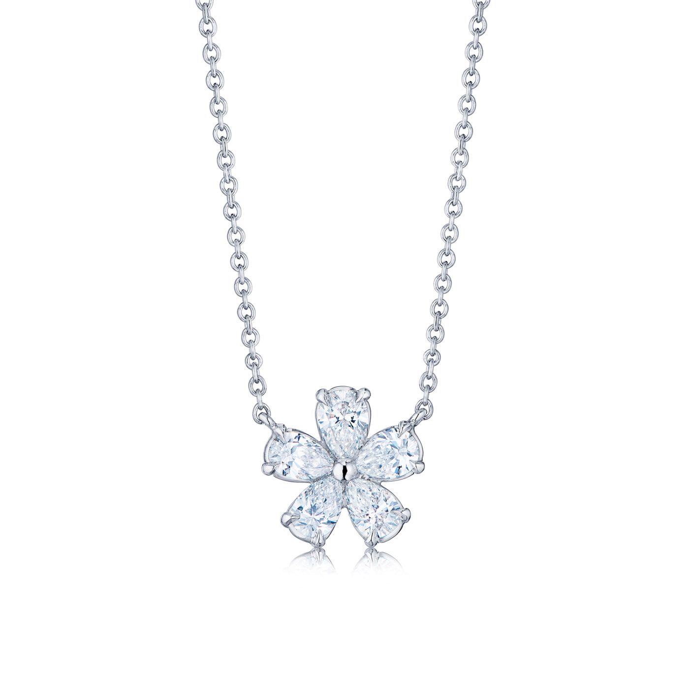 Kwiat Platinum Floral Diamond Pendant