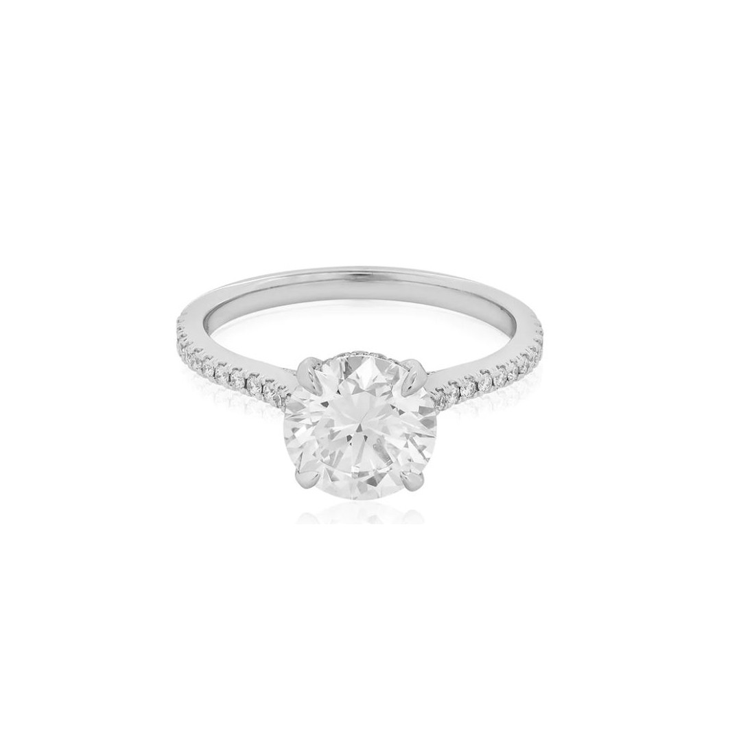 18K White Gold and Diamond Semi Mounting