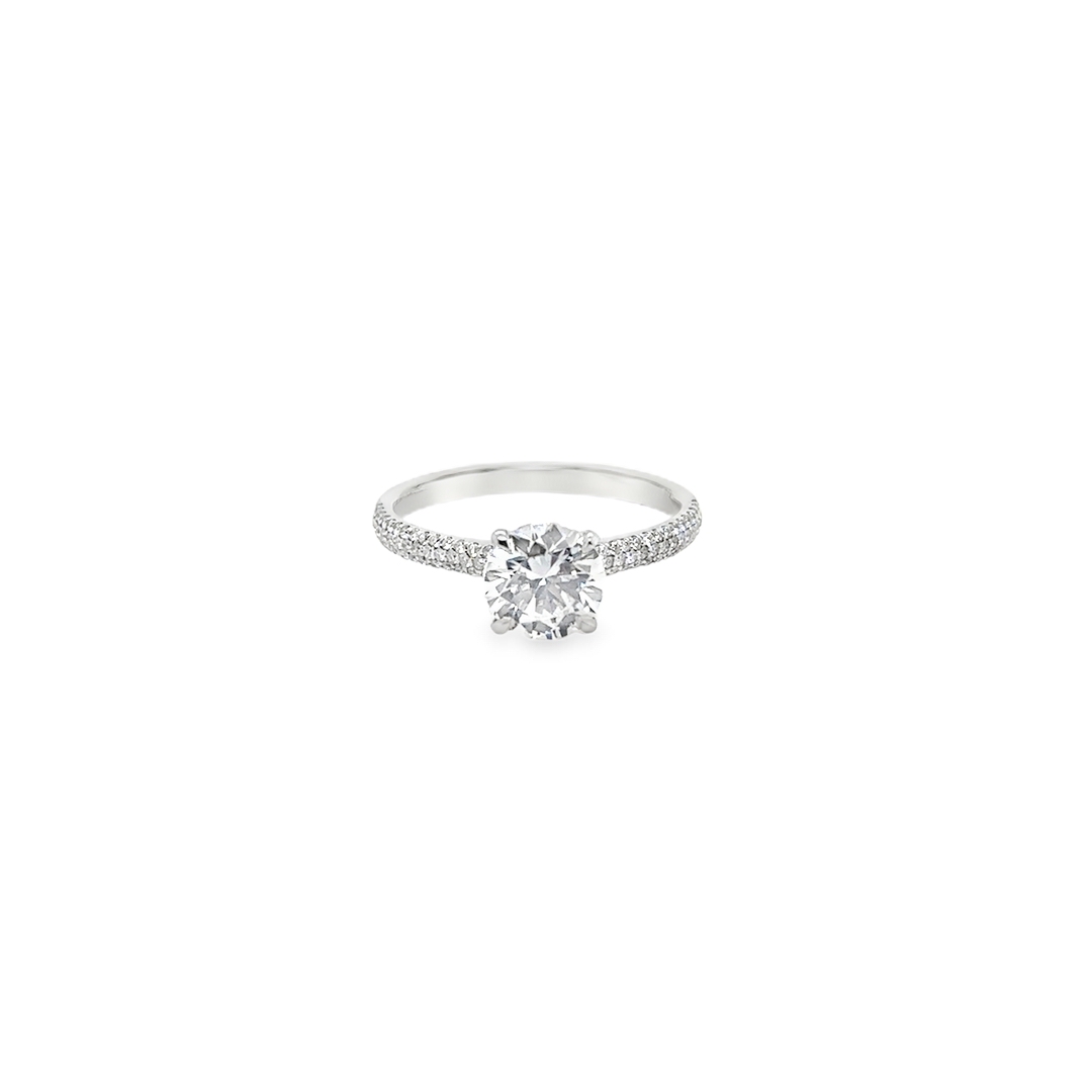 18K White Gold Diamond Semi Mounting
