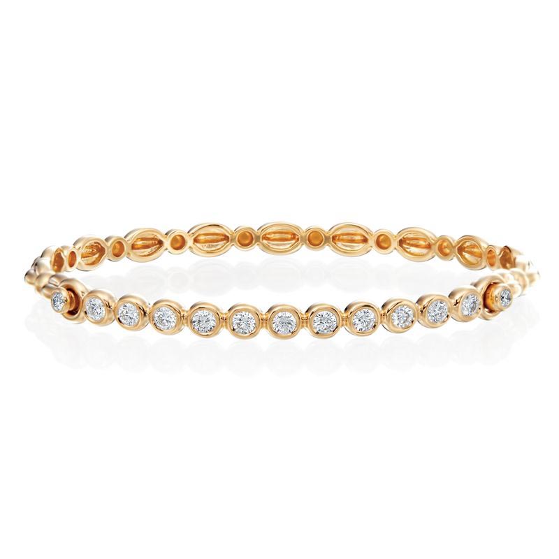 Gumuchian Fils 18K Yellow Gold Nutmeg Diamond Bangle Bracelet - B 350 2.8Y
