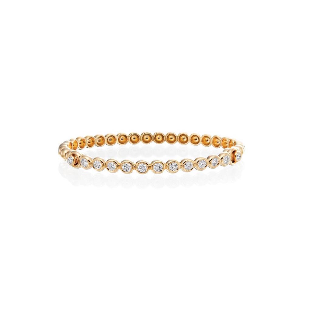 Gumuchian Fils 18K Yellow Gold Nutmeg Diamond Bangle Bracelet - B 349 2.8Y