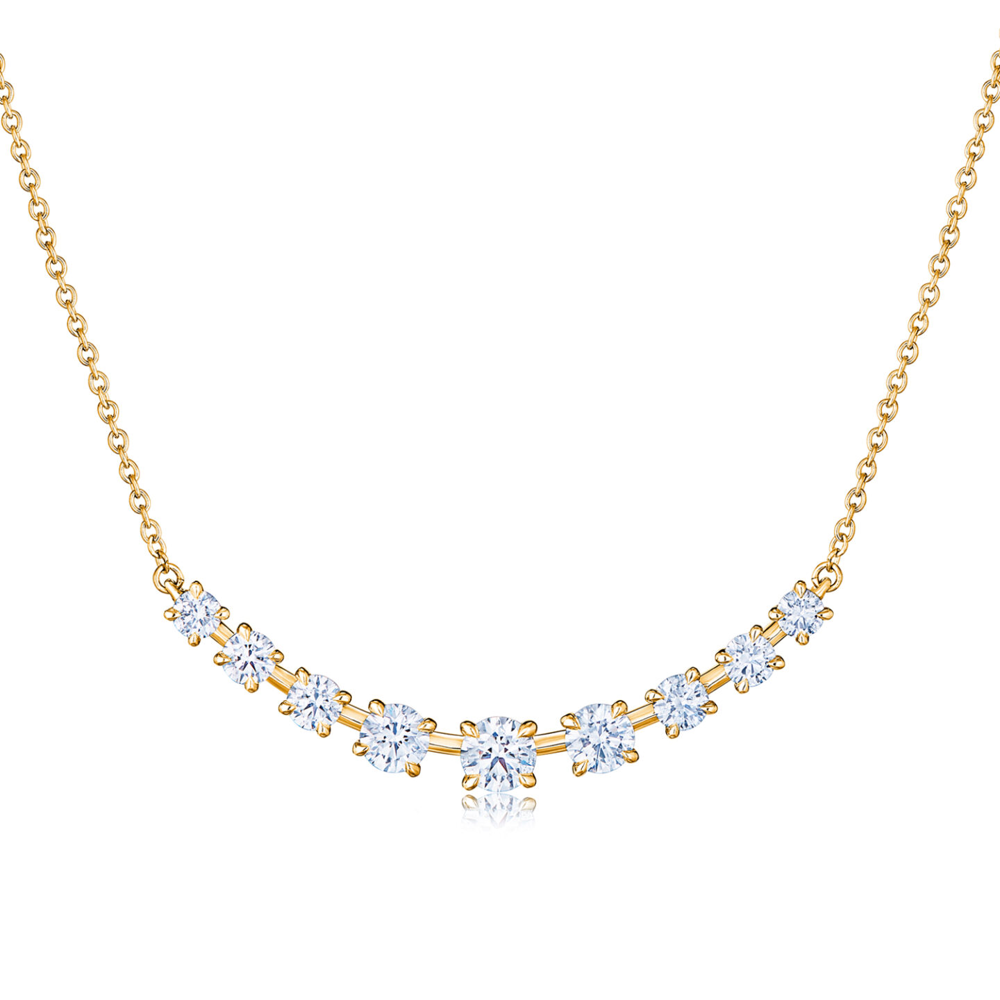 Kwiat 18K Yellow Gold Diamond Demi-Riviera Necklace