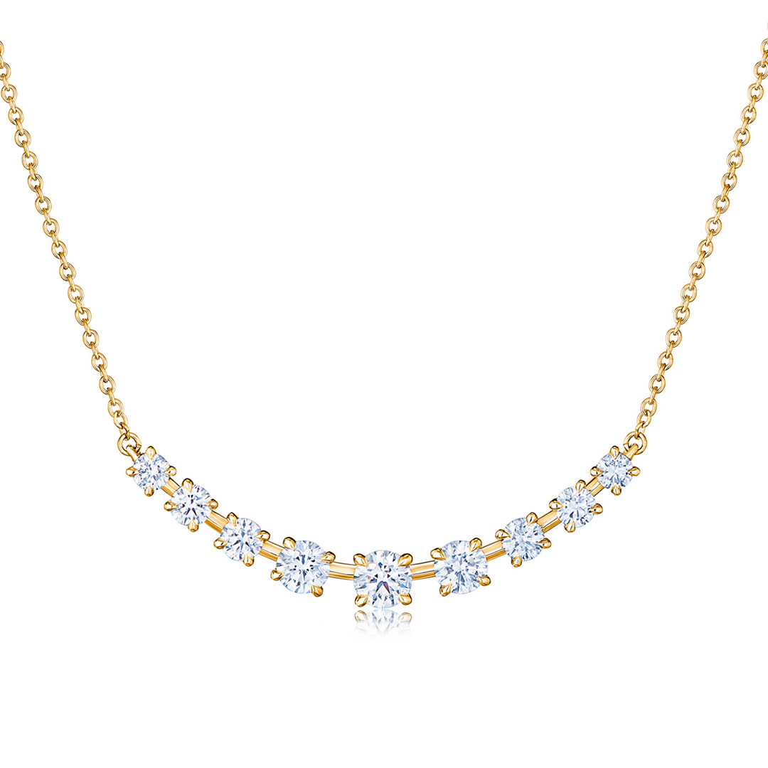 Kwiat 18K Yellow Gold Starry Night Diamond Demi-Riviera Necklace
