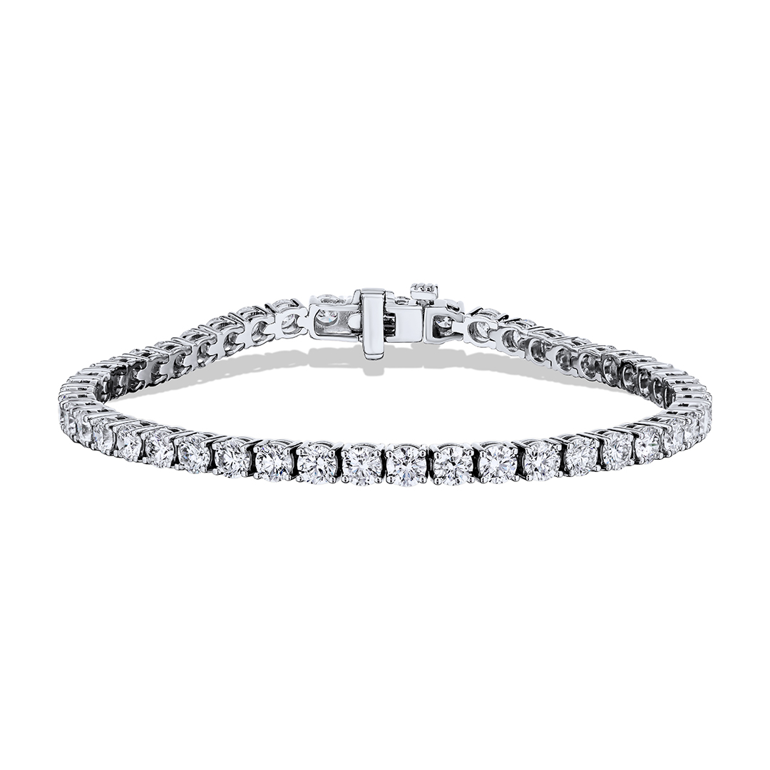 18K White Gold Straight Line Bracelet